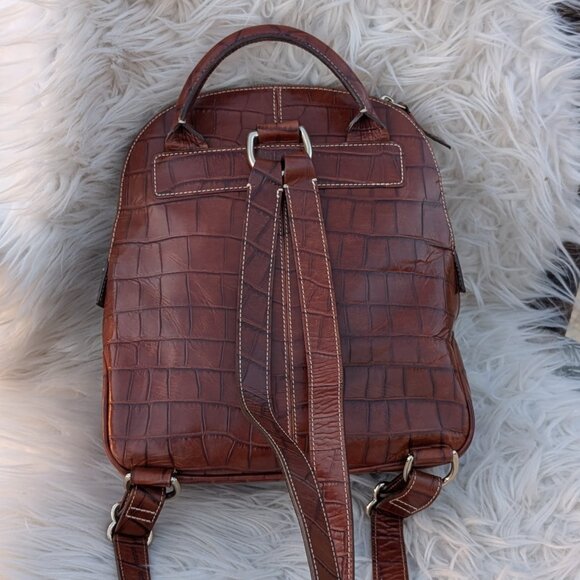 Dooney & Bourke Brown Croc-Embossed Backpack and Wallet main image 5